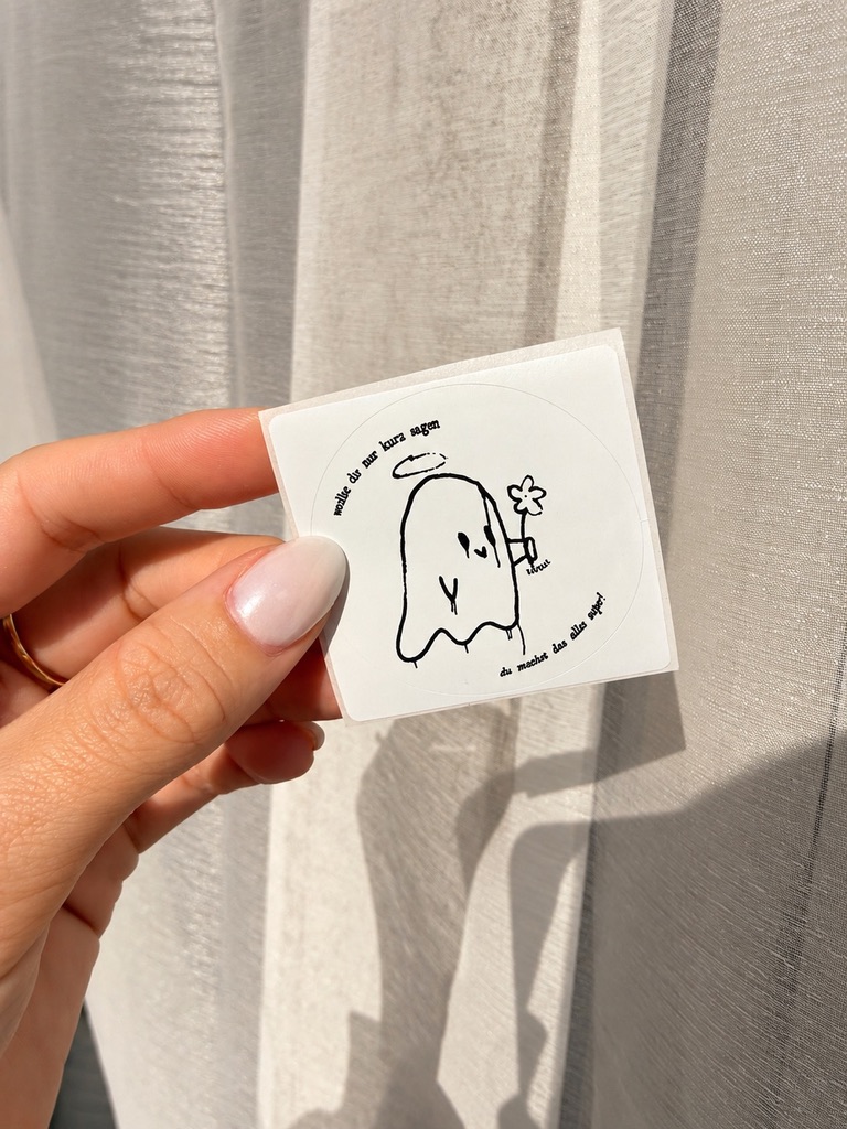 sticker mit kleinem geist: du machst das alles super